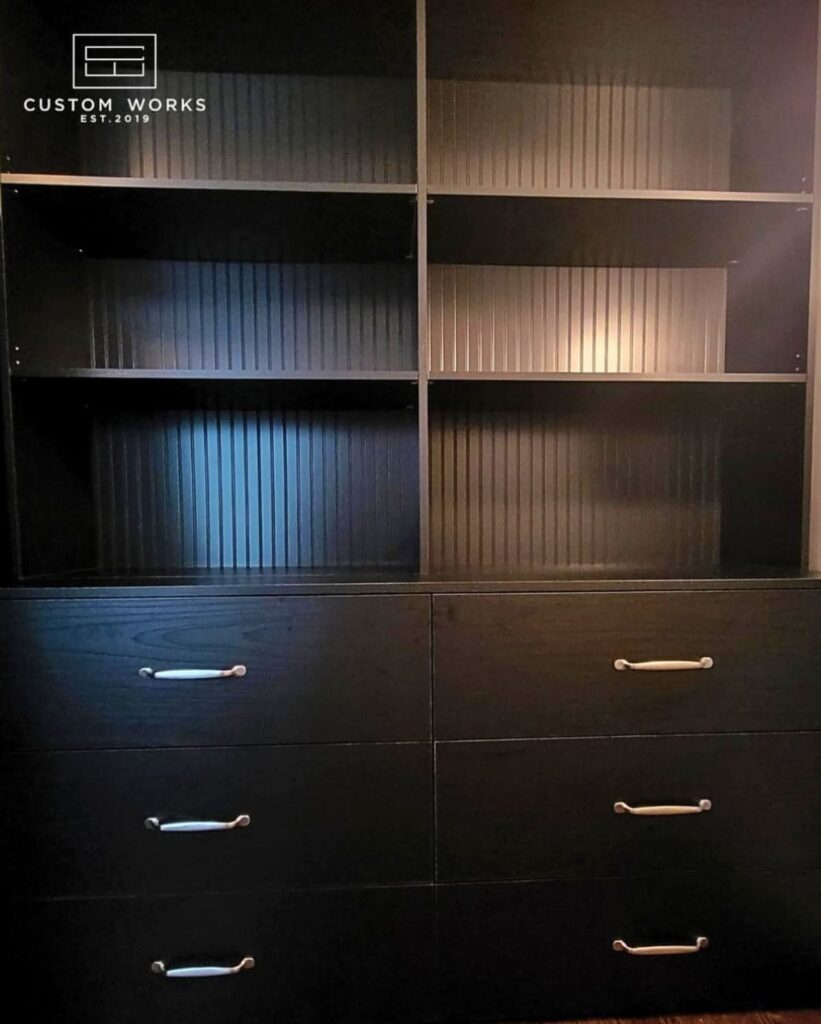 black bookcase