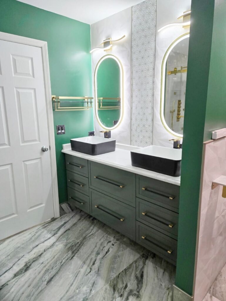 custom vanities green
