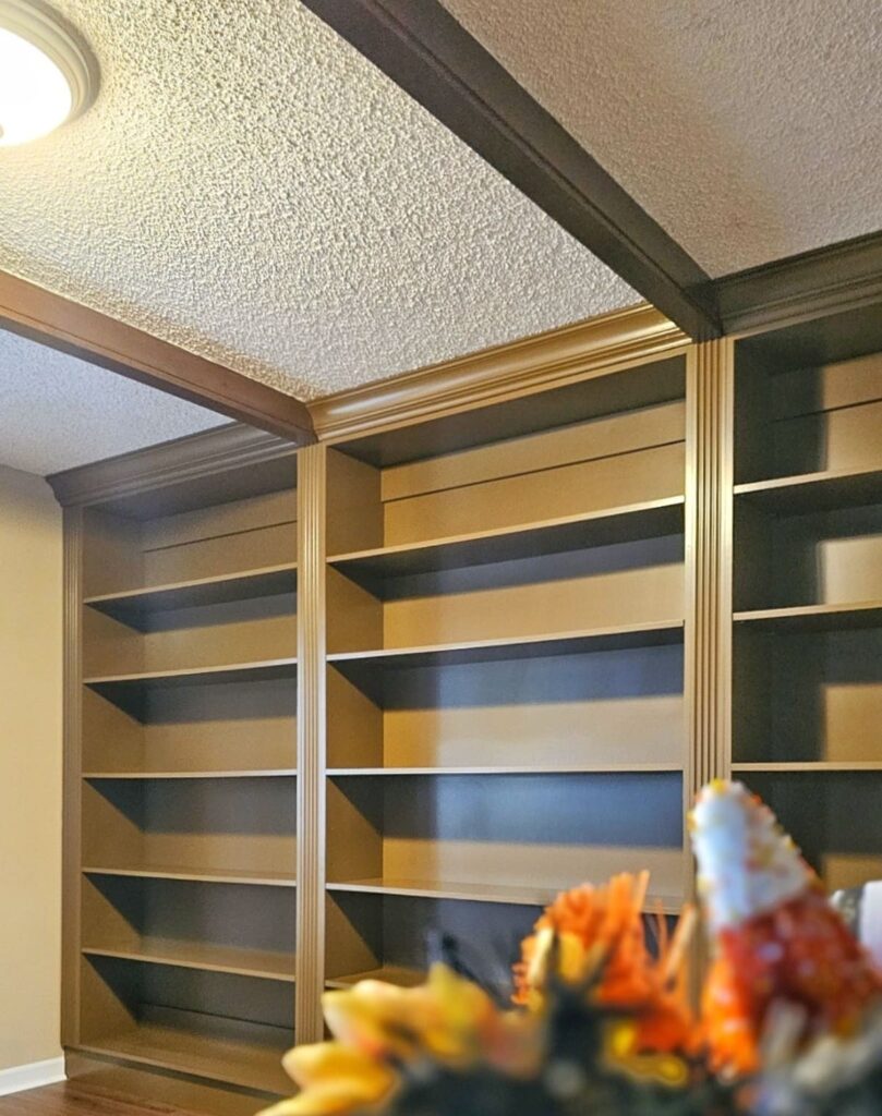 wooden bookcases