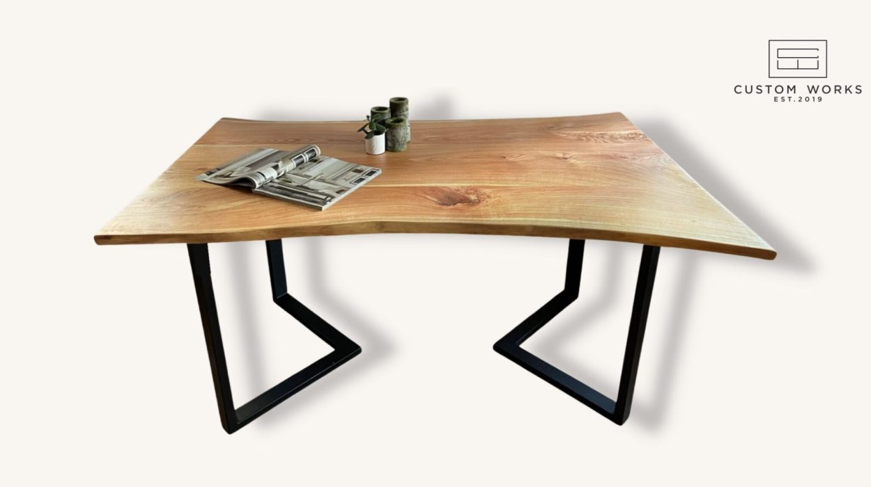 Custom Wood Life-edge dinning table, solid wood