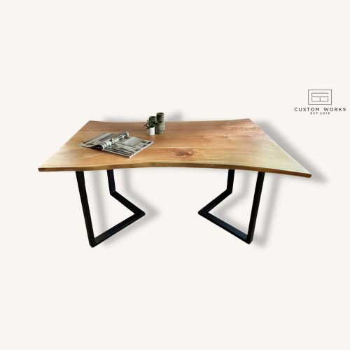 Custom Wood Life-edge dinning table, solid wood